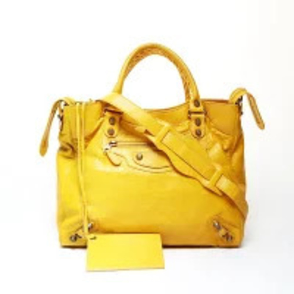 Balenciaga Vero Shoulder Pink Bag Yellow - Picture 2 of 13